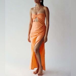 Summer Away Carmen Dress in Orange